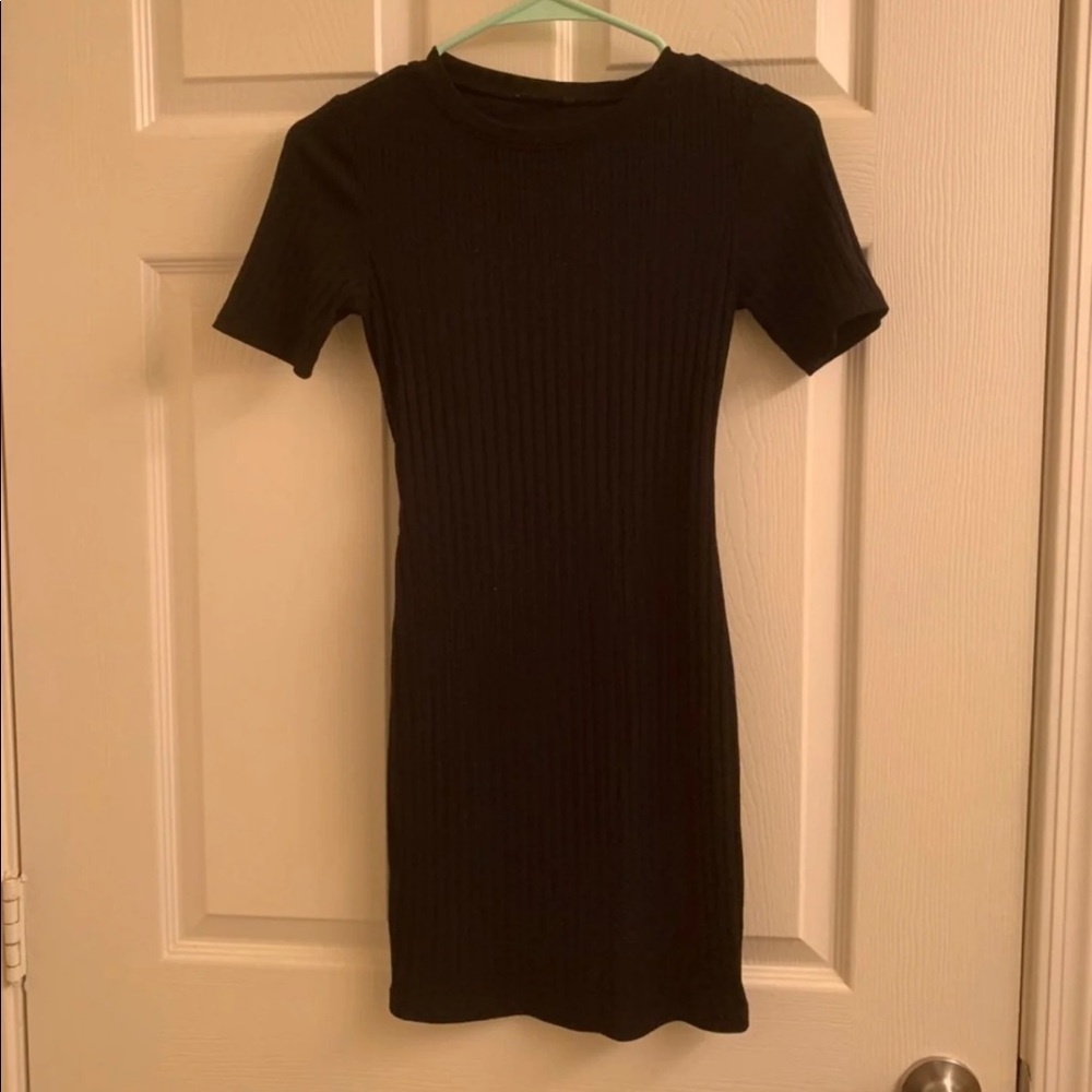 H&M Black Bodycon Dress w Back Cutout
